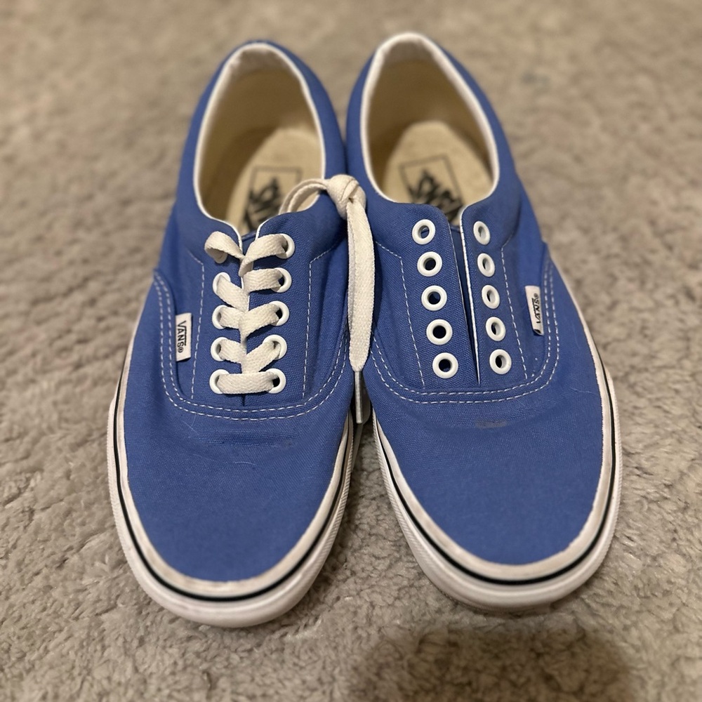 Vans Blue Canvas Low-Top Sneakers
